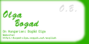 olga bogad business card